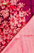 Premium Dupion Silk saree with block print 9