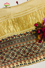 Modal Silk with Ajrakh Handblock Print Saree 3
