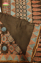 Ajrakh X Chanderi Saree 6