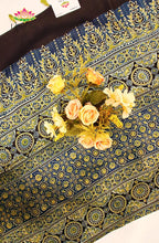 Modal Silk with Ajrakh Handblock Print Saree 10