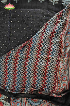 Modal silk with Bandini and Ajrakh Saree 3