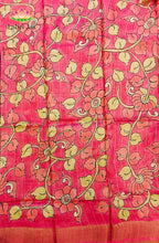 Black Zari Checked Tussar Saree