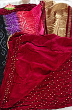 Modal silk with Bandini and Ajrakh Saree 8