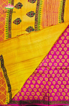Premium Dupion Silk saree with block print 1
