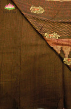 Premium Dupion Silk saree with block print 4