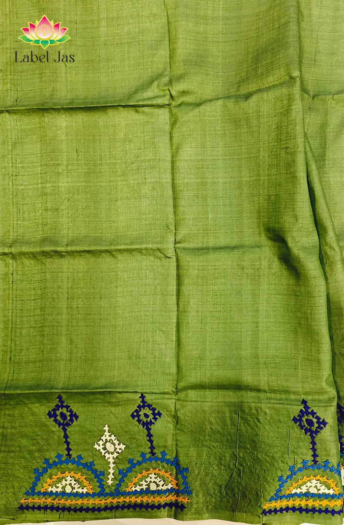 Desi Tussar with Kutch Work Saree