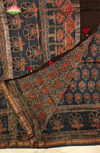 Premium Maheshwari Silk Saree with Ajrakh 5