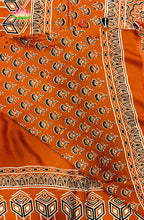 Modal Silk with Ajrakh Handblock Print Saree 9