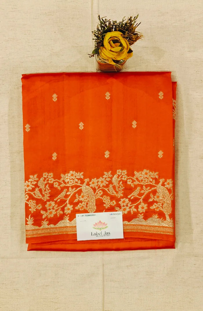 Premium Chiniya Silk Saree 8 Main image