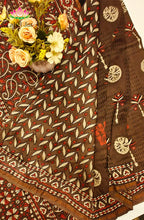Ajrakh X Chanderi Saree 3