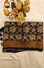 Pure  Linen Saree with Digital print 8