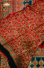 Modal Silk with Ajrakh Handblock Print Saree 8