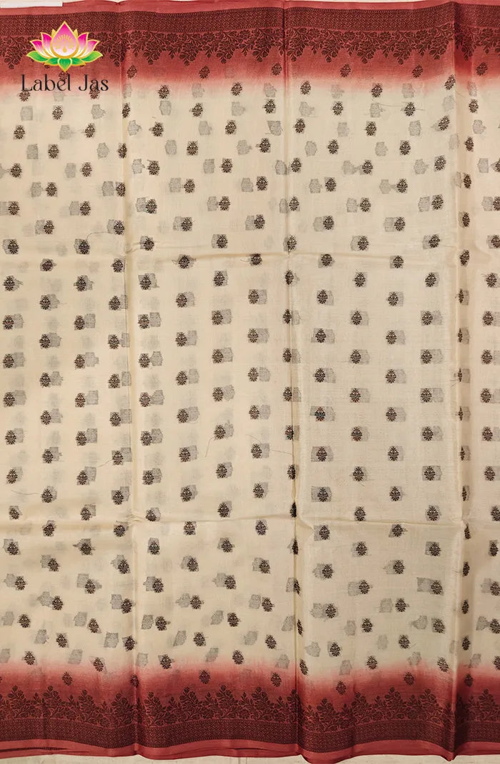 Tussar Saree with Banarasi Motifs 6