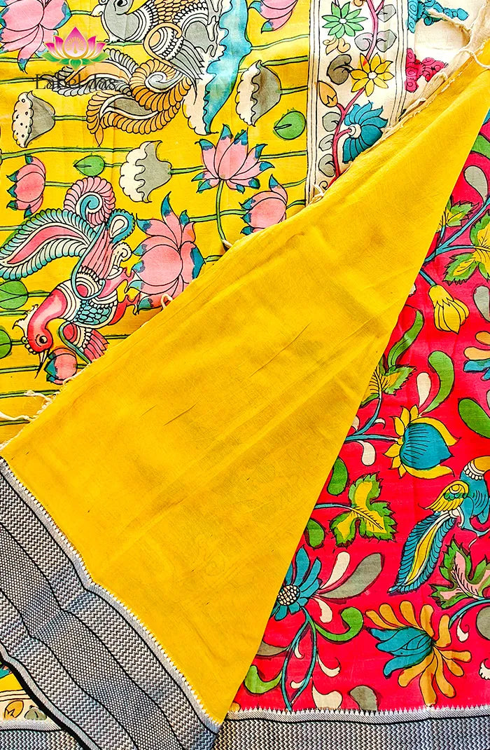 Pure Pen Kalamkari Silk Saree – 03