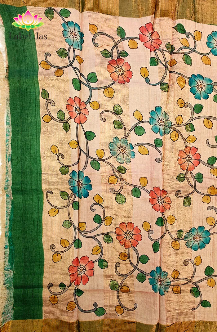 Desi Tussar with Kalamkari Print Saree 3
