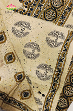 Modal Silk with Ajrakh Handblock Print Saree