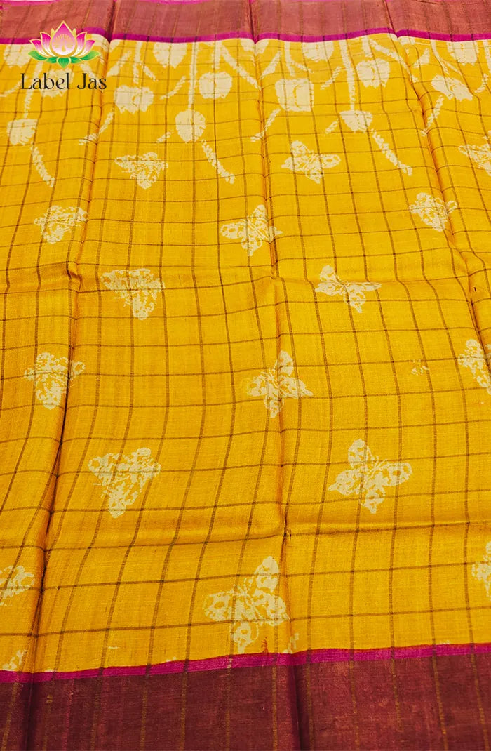 Shibori with Zari Checks Printed Saree 2