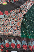 Modal silk with Bandini and Ajrakh Saree 4