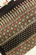 Modal Silk with Ajrakh Handblock Print Saree 6
