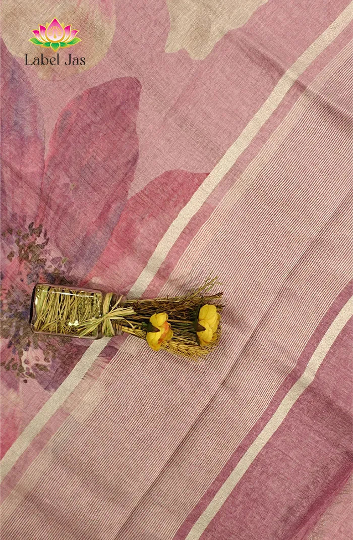 Pure Digital Linen  Tissue Saree 4