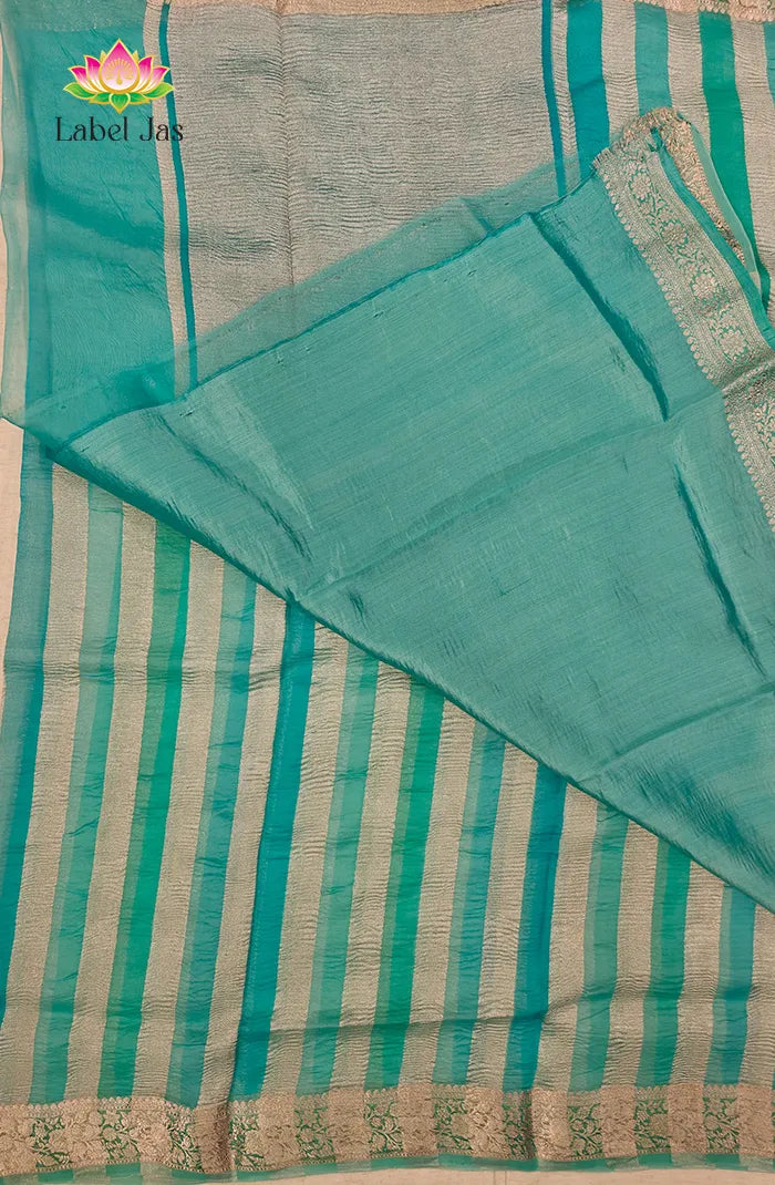 Premium Tissue organza  Silk Saree 3 Secondary image