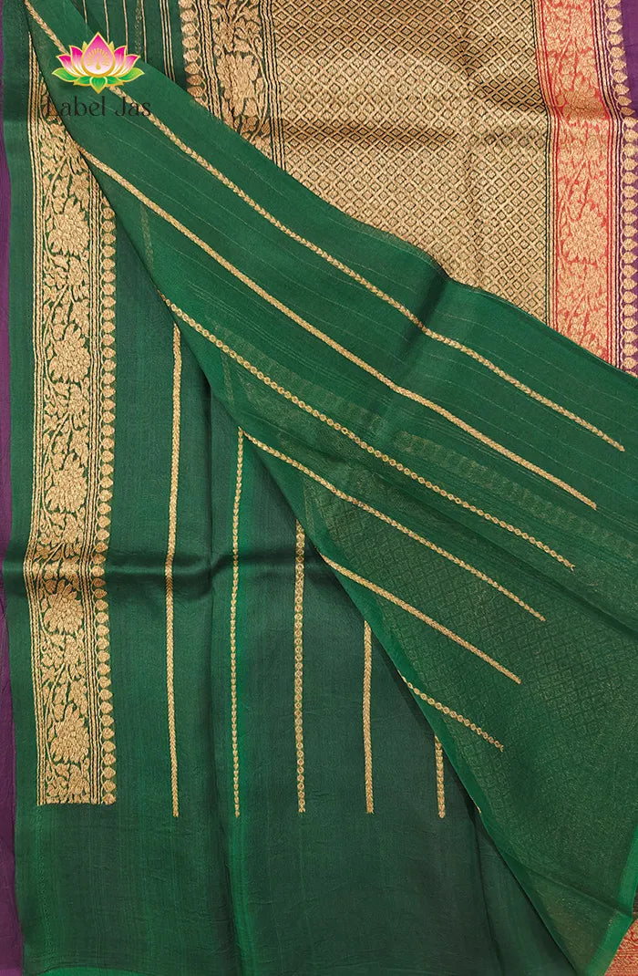 Premium Raw Silk Organza Saree 2 Secondary image
