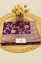 Pure Katan silk with Jaal work Saree 1