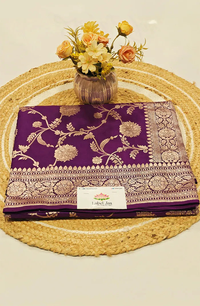 Pure Katan silk with Jaal work Saree 1 Main image