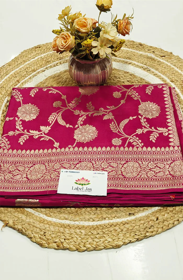 Pure Katan silk with Jaal work Saree 4 Main image