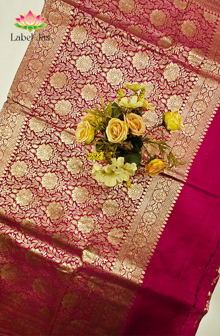 Pure Katan silk with Jaal work Saree 4 Secondary image