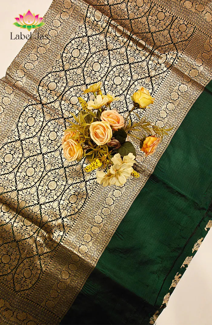 Pure Katan silk with Jaal work Saree 2 Secondary image