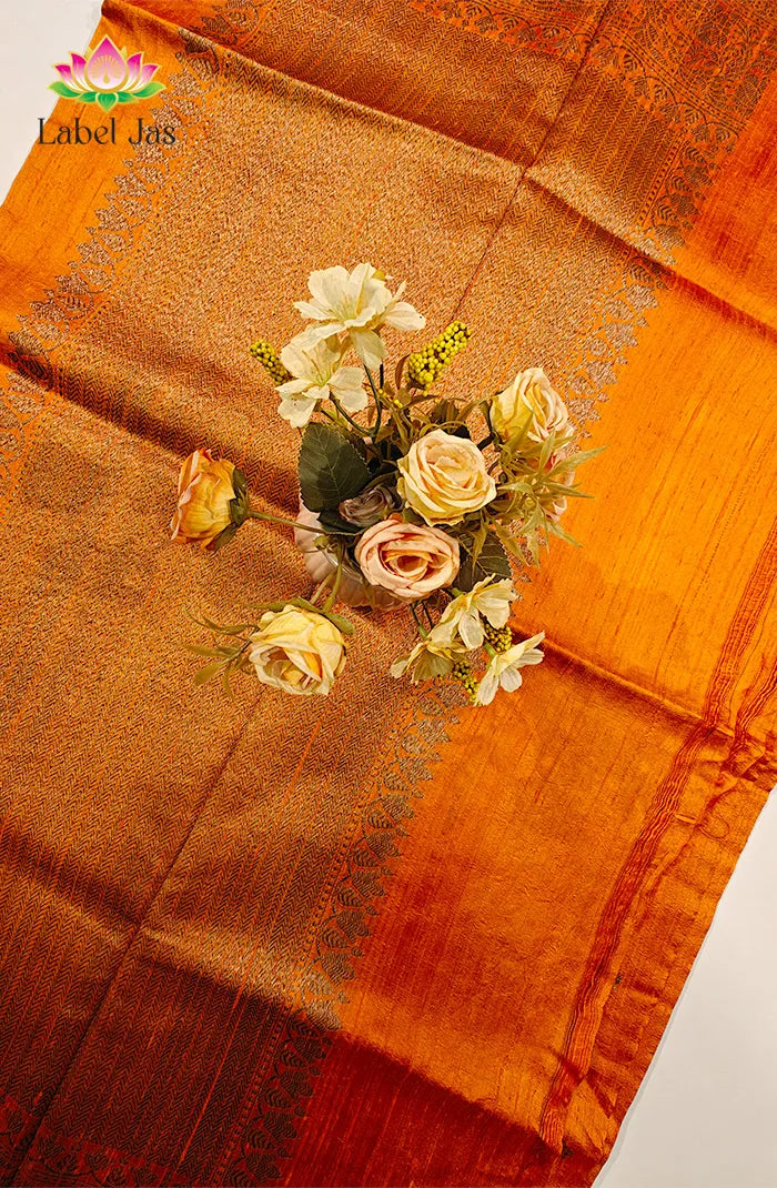 Pure Banarasi  Raw Silk Saree 2 Secondary image