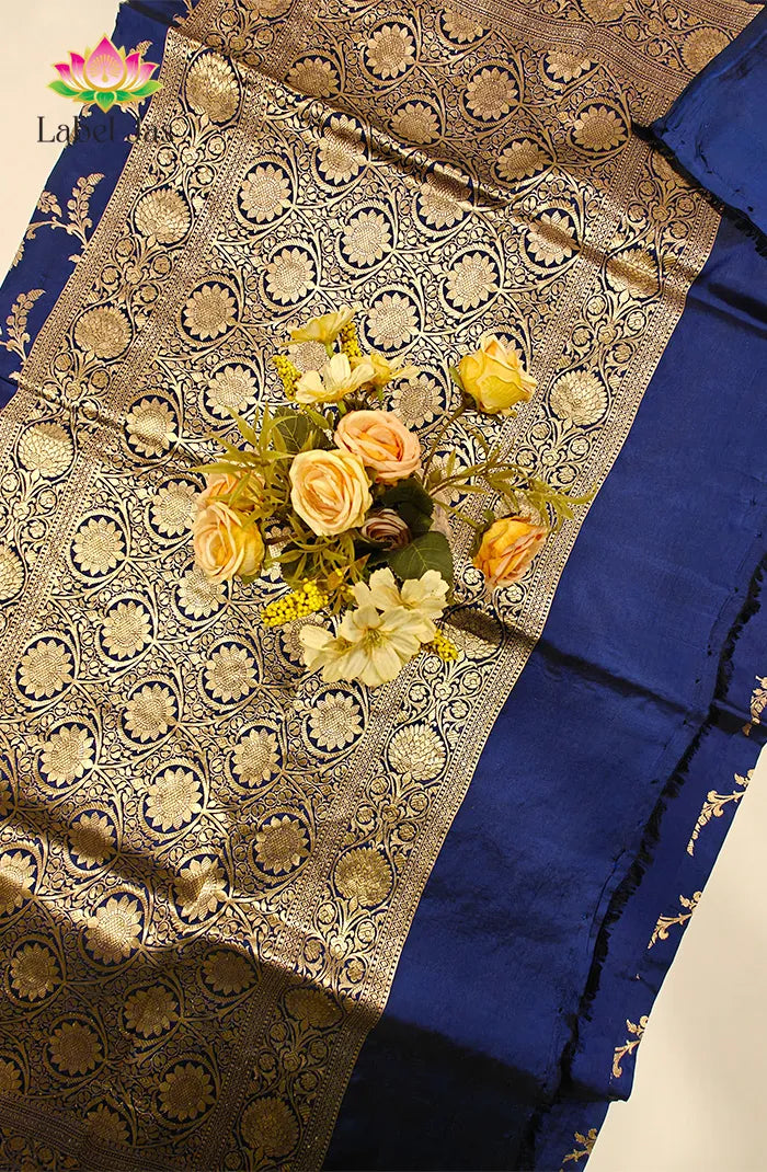 Pure Katan silk with Jaal work Saree 3 Secondary image