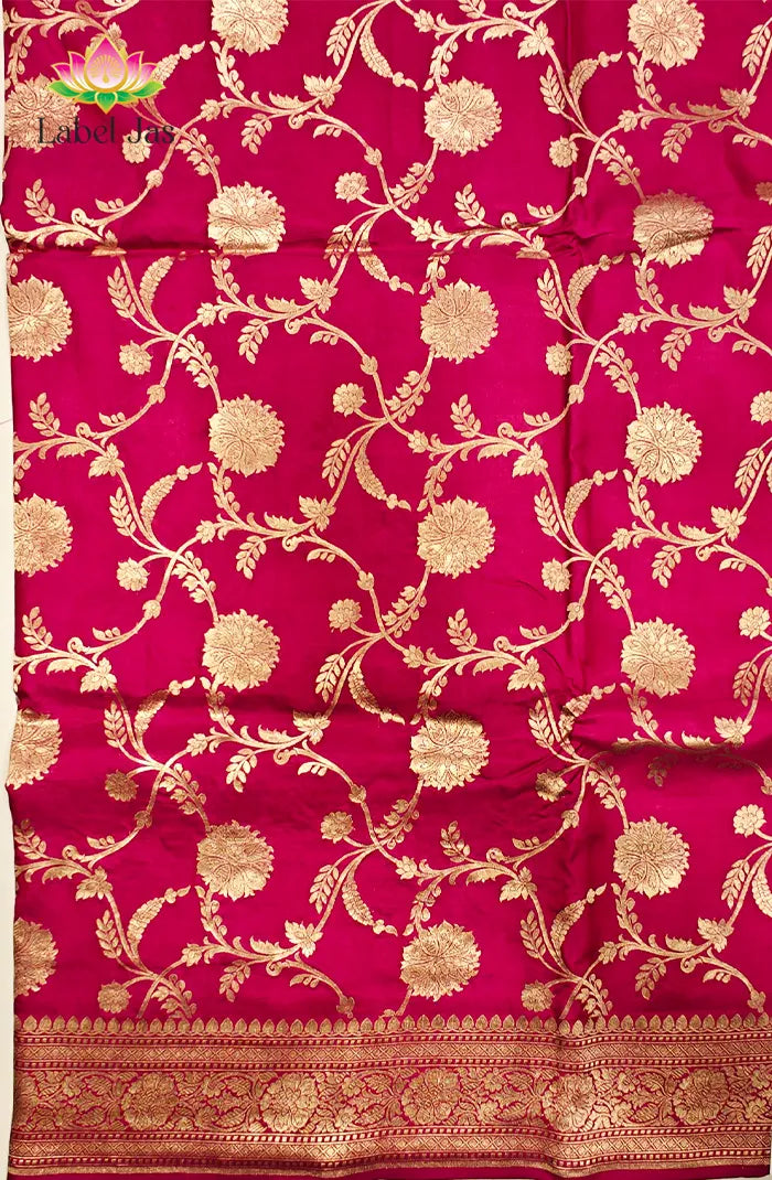 Pure Katan silk with Jaal work Saree 4