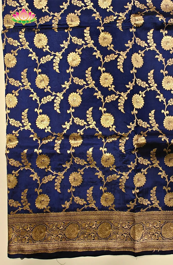 Pure Katan silk with Jaal work Saree 3